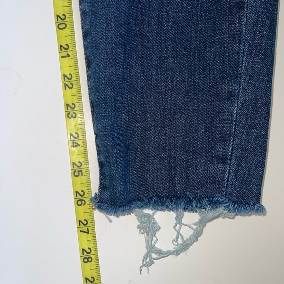 Good American Dark Wash High Rise Frayed Hem Ankle Skinny Jeans 31 15 Women’s - Picture 11 of 15